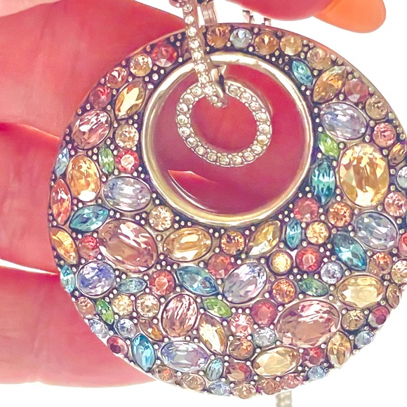 Brighton Multi Color Crystal, Silver Color, Necklace - Picture 4 of 9